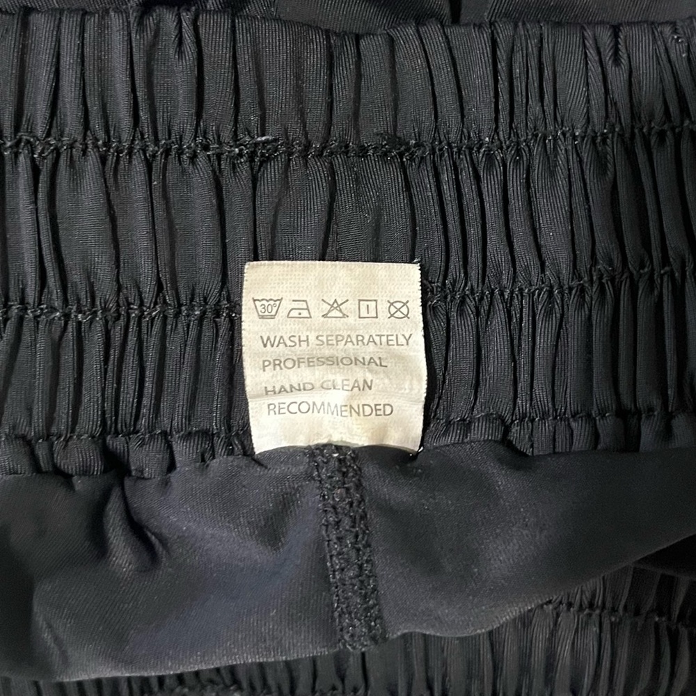 🔳 Luogongzi Black Pleated Flowy Athletic Shorts~Women’s Sm~Drawstring @ Waist - Picture 9 of 10